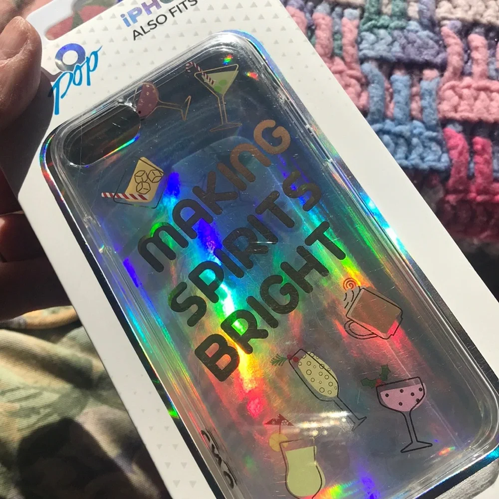 Cylo Pop Making Spirits Bright iPhone 8 Case. NEW!
